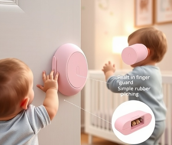 Jaki przytrzymywacz drzwiowy z blokadą palców do pokoju dziecka?