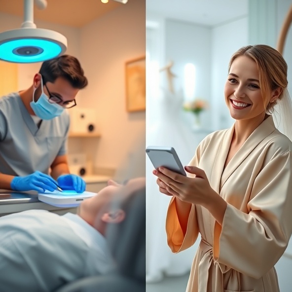 wybielanie zębów u dentysty czy w domu