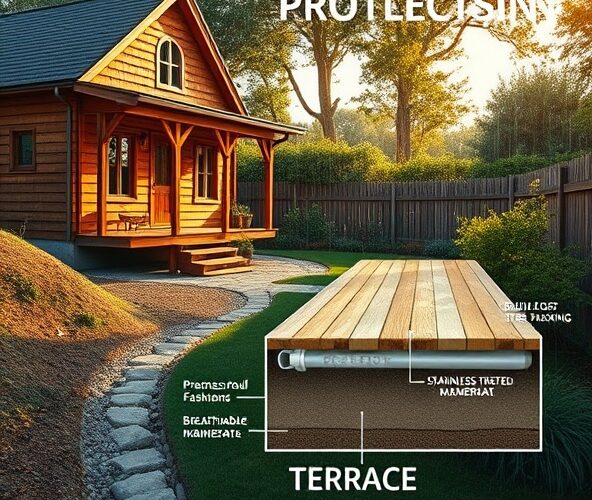 Jak zabezpieczyć domek drewniany z tarasem przed wilgocią?