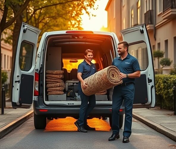 Która Professionelle Teppichreinigung Berlin (pranie dywanów) oferuje odbiór z domu?