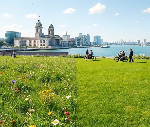 Projektowanie terenów zielonych w Warszawie—łąka czy trawnik taniej?