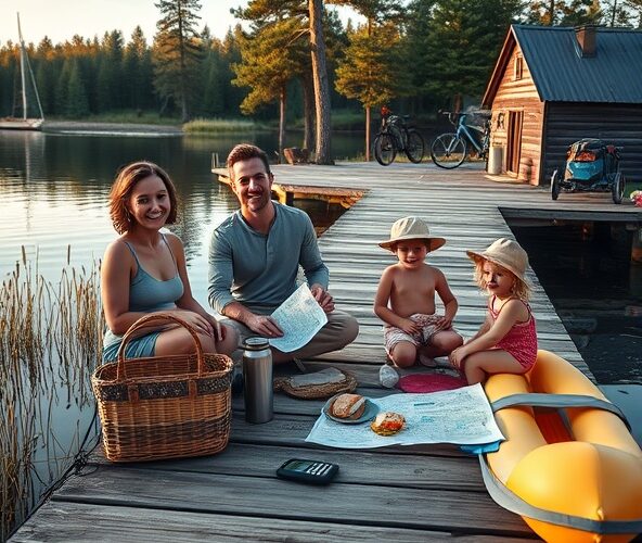 Jak wybrać domek na wakacje z dziećmi na Mazurach z płytką plażą?