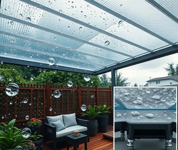 Czy zadaszenia ogrodowe z poliwęglanu są odporne na grad?