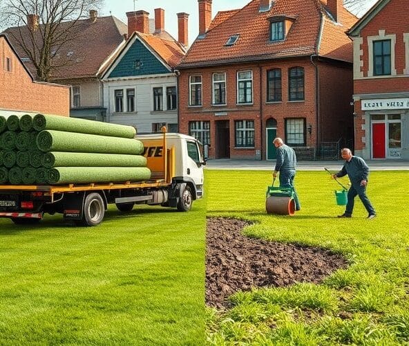 Trawa z rolki czy siew przy zakładaniu trawników w Żyrardowie?