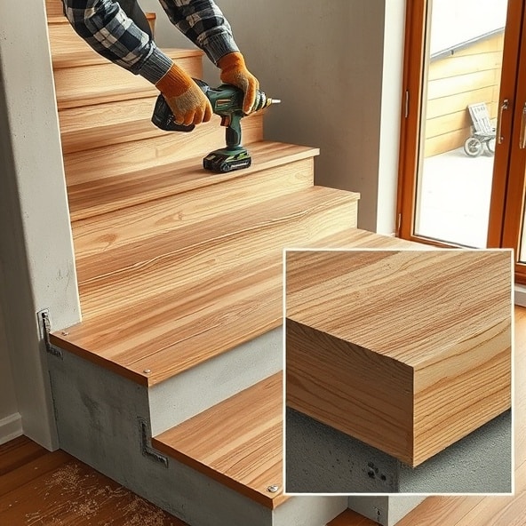 montaż schodów na beton