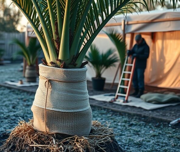 Jak zabezpieczyć palmy w ogrodzie w gruncie przy nagłych spadkach temperatury?