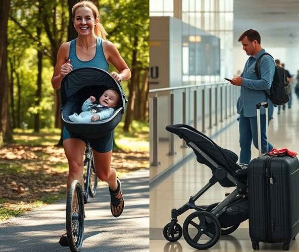 Jaki wózek Thule wybrać do biegania po lesie i podróży samolotem z 6‑miesięcznym niemowlakiem?