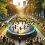 park trampolin łódź