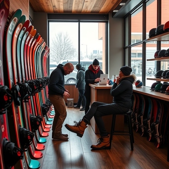 wypożyczalnia snowboard łódź